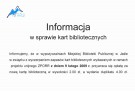 Informacja w sprawie kart bibliotecznych