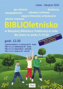 BIBLIOletnisko – informacja o rezerwacji miejsc na zajęcia