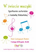 Kluby: W świecie muzyki – spotkanie z Izabellą Klebańską