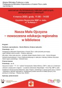 Seminarium Nasza Mała Ojczyzna – nowoczesna edukacja regionalna w bibliotece