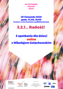 Projekty: 3,2,1… Radość! Spotkania z Mikołajem Golachowskim online