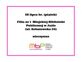 W dniu 28 lipca 2017 r.  - nieczynna  Filia nr 1