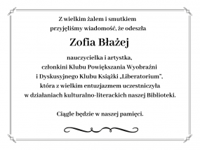 Odeszła Zofia Błażej