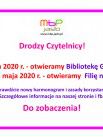 Otwarcie MBP w Jaśle - informacje dla czytelników (Godziny otwarcia - wszystkie placówki) - Zdjęcie nr 2